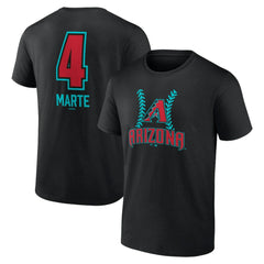 Ketel Marte Arizona Diamondbacks Name & Number Fastball T-Shirt Black