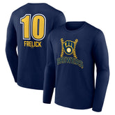 Sal Frelick Milwaukee Brewers Name & Number Fastball Long Sleeve T-Shirt Navy