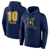 Sal Frelick Milwaukee Brewers Name & Number Fastball Pullover Hoodie Navy