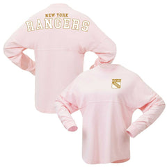 New York Rangers Fanatics Women's Spirit Jersey Long Sleeve T-Shirt - Pink T-shirts