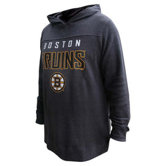 David Pastrnak Boston Bruins Profile Women's Plus Size Name & Number Thermal Pullover Hoodie - Black Hoodies