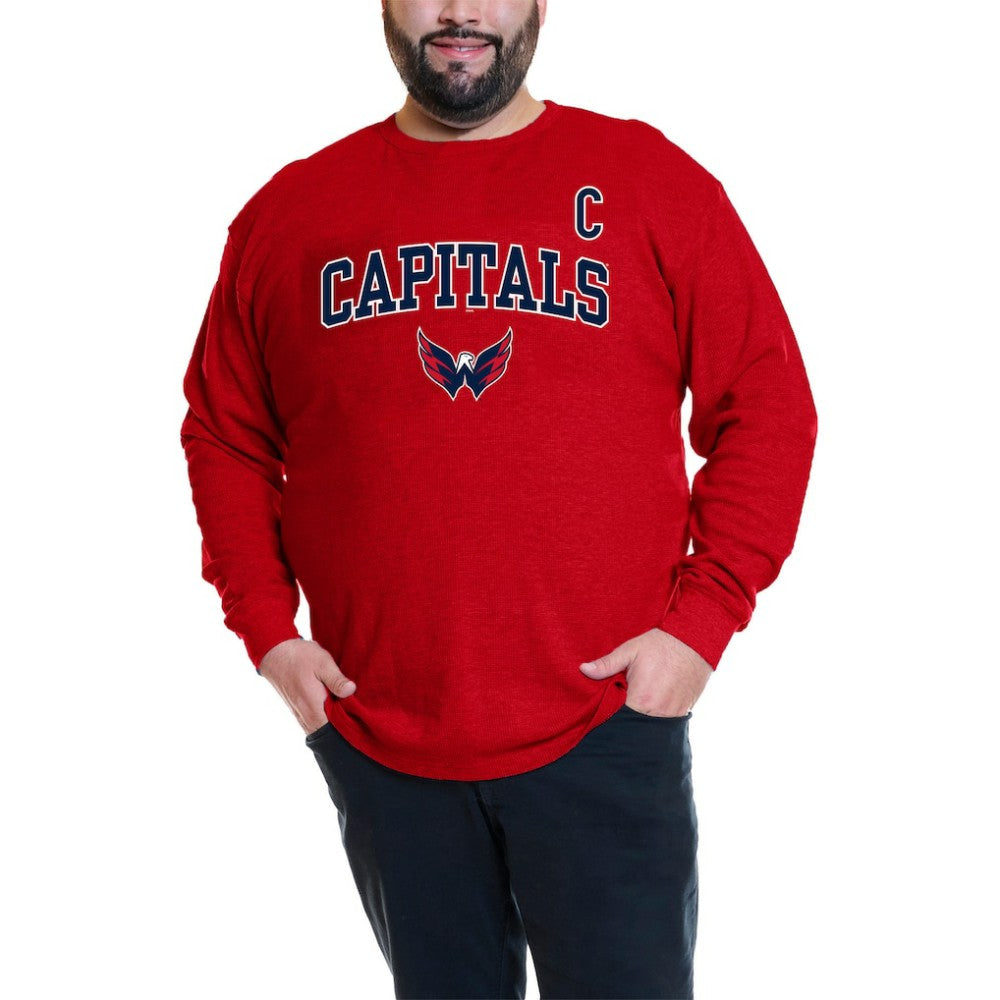 Alexander Ovechkin Washington Capitals Profile Big & Tall Name & Number Thermal Pullover Sweatshirt - Red Sweatshirts