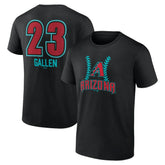 Zac Gallen Arizona Diamondbacks Name & Number Fastball T-Shirt Black