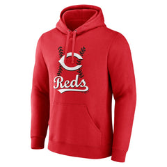Spencer Steer Cincinnati Reds Name & Number Fastball Pullover Hoodie Red