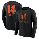 Patrick Bailey San Francisco Giants Name & Number Fastball Long Sleeve T-Shirt Black