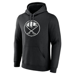 Buffalo Sabres Personalized Name & Number Monochrome Pullover Hoodie - Black Hoodies