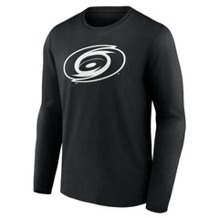 Carolina Hurricanes Personalized Name & Number Monochrome Long Sleeve T-Shirt - Black T-shirts