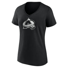 Colorado Avalanche Women's Personalized Name & Number Monochrome V-Neck T-Shirt - Black T-shirts