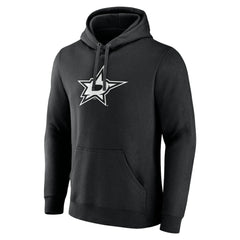 Dallas Stars Personalized Name & Number Monochrome Pullover Hoodie - Black Hoodies