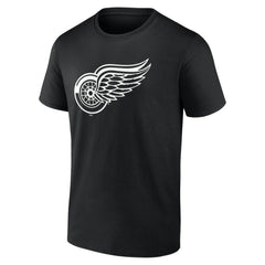 Detroit Red Wings Personalized Name & Number Monochrome T-Shirt - Black T-shirts