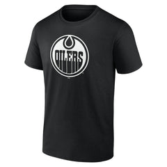 Edmonton Oilers Personalized Name & Number Monochrome T-Shirt - Black T-shirts