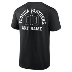Florida Panthers Personalized Name & Number Monochrome T-Shirt - Black T-shirts