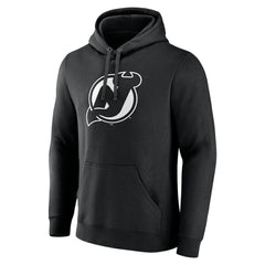 New Jersey Devils Personalized Name & Number Monochrome Pullover Hoodie - Black Jerseys
