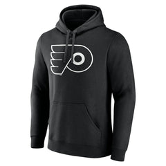 Philadelphia Flyers Personalized Name & Number Monochrome Pullover Hoodie - Black Hoodies