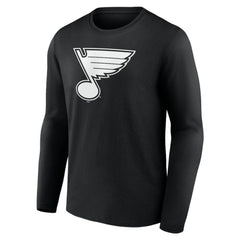 St. Louis Blues Personalized Name & Number Monochrome Long Sleeve T-Shirt - Black T-shirts
