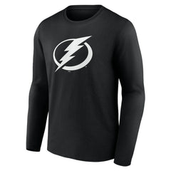 Tampa Bay Lightning Personalized Name & Number Monochrome Long Sleeve T-Shirt - Black T-shirts