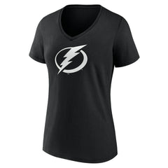 Tampa Bay Lightning Women's Personalized Name & Number Monochrome V-Neck T-Shirt - Black T-shirts