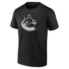 Vancouver Canucks Personalized Name & Number Monochrome T-Shirt - Black T-shirts