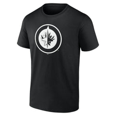 Winnipeg Jets Personalized Name & Number Monochrome T-Shirt - Black T-shirts