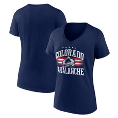 Colorado Avalanche Women's Americana Team V-Neck T-Shirt - Navy T-shirts