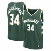 Giannis Antetokounmpo Milwaukee Bucks Youth Fast Break Replica Player Jersey - Icon Edition - Hunter Green shop