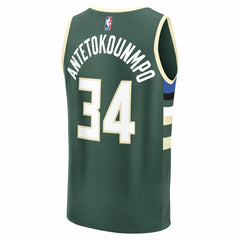 Giannis Antetokounmpo Milwaukee Bucks Youth Fast Break Replica Player Jersey - Icon Edition - Hunter Green shop