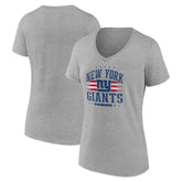 New York Giants Women's Americana Team V-Neck T-Shirt - Gray online