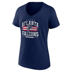 Atlanta Falcons Women's Americana Team V-Neck T-Shirt - Navy on sale