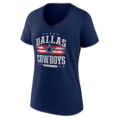 Dallas Cowboys Women's Americana Team V-Neck T-Shirt - Navy discount