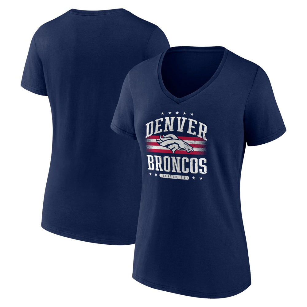 Denver Broncos Women's Americana Team V-Neck T-Shirt - Navy outlet