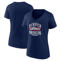 Denver Broncos Women's Americana Team V-Neck T-Shirt - Navy outlet