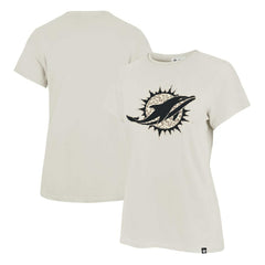 Miami Dolphins '47 Women's Panthera Frankie T-Shirt - Cream cheap