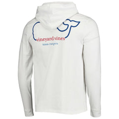 Texas Rangers Vineyard Vines Long Sleeve Hoodie T-Shirt White