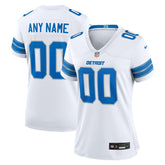 Detroit Lions Women's Custom Game Jersey - White on sale