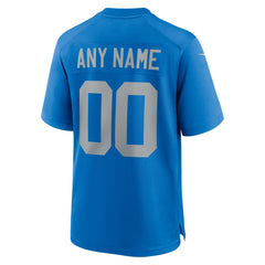 Detroit Lions Alternate Custom Game Jersey - Blue on sale