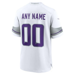 Minnesota Vikings Alternate Custom Game Jersey - White for sale