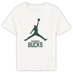 Milwaukee Bucks Jordan Brand Preschool Essential Jumpman T-Shirt - Cream outlet