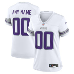 Minnesota Vikings Women's Alternate Custom Game Jersey - White sale
