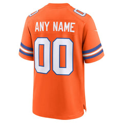 Denver Broncos Mile High Collection 1977 Throwback Custom Game Jersey - Orange sale