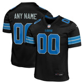 Detroit Lions Youth Alternate Custom Game Jersey - Black outlet