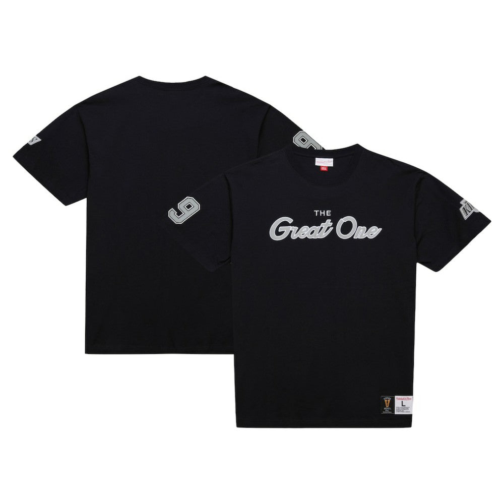 Wayne Gretzky Los Angeles Kings Mitchell & Ness Premium Nickname Vintage Logo T-Shirt - Black T-shirts