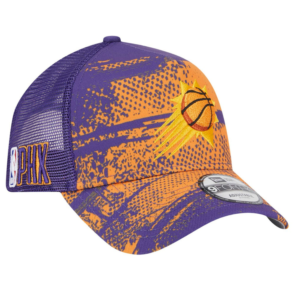 Phoenix Suns Tip Off A-Frame Trucker 9FORTY Adjustable Hat - Purple/Orange discount