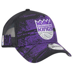 Sacramento Kings Tip Off A-Frame Trucker 9FORTY Adjustable Hat - Black/Purple on sale