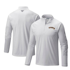 San Francisco Giants Terminal Tackle Omni-Shade Raglan Quarter-Zip Pullover Top White