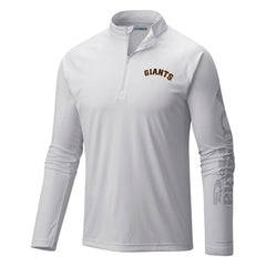 San Francisco Giants Terminal Tackle Omni-Shade Raglan Quarter-Zip Pullover Top White