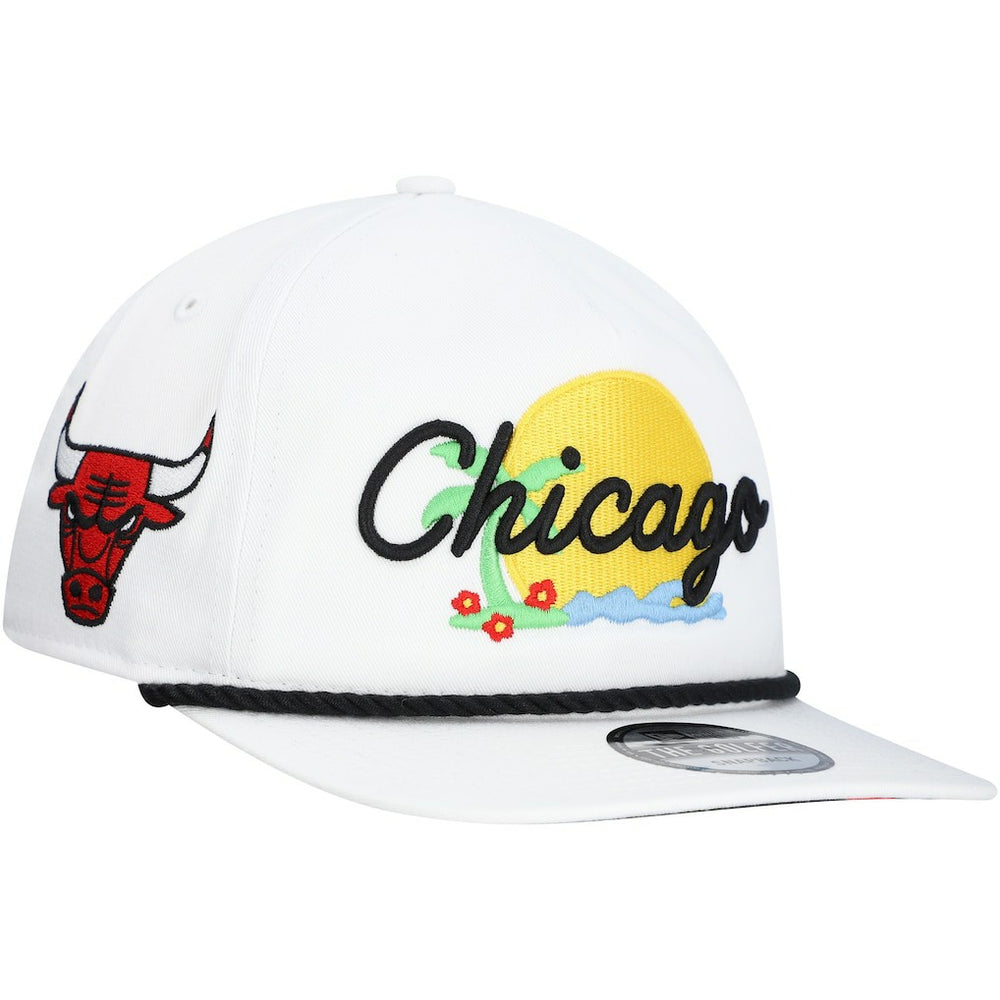 Chicago Bulls Island Oasis Golfer Snapback Hat - White for sale