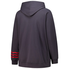 Detroit Red Wings Fanatics Women's Plus Size Lightweight Fleece Raglan Pullover Hoodie - Charcoal Hoodies