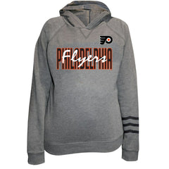 Philadelphia Flyers Fanatics Women's Plus Size Lightweight Fleece Raglan Pullover Hoodie - Heather Gray Hoodies