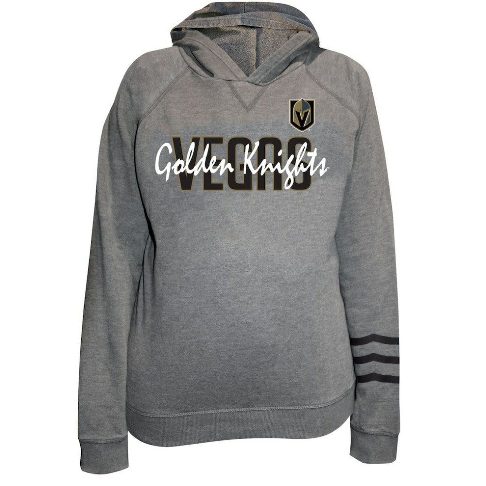 Vegas Golden Knights Fanatics Women's Plus Size Lightweight Fleece Raglan Pullover Hoodie - Heather Gray Hoodies