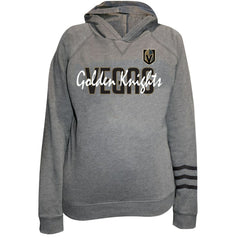 Vegas Golden Knights Fanatics Women's Plus Size Lightweight Fleece Raglan Pullover Hoodie - Heather Gray Hoodies
